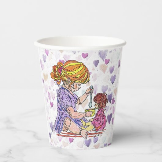 Paper Cup Little Girl and Babydoll Pappbecher (Vorderseite)