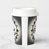 Paper cup para navidad con feliz año nuevo dorado pappbecher (Rechts)