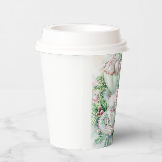 Paper cup-Pink Victorian Christmas Pappbecher (Rechts)