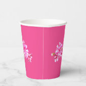 Paper Cup - Rosa Stripte Deutschland Pappbecher (Rechts)