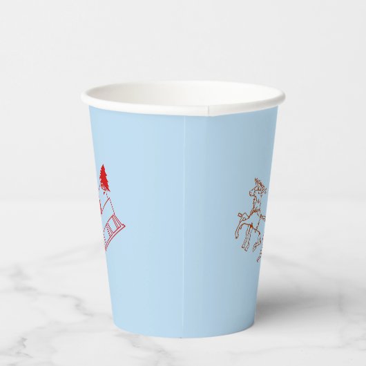 Paper Cup - Santa und Sleigh Pappbecher (Rechts)