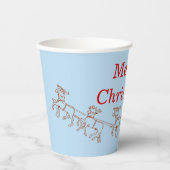 Paper Cup - Santa und Sleigh Pappbecher (Vorderseite)