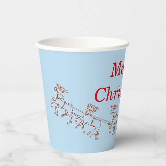 Paper Cup - Santa und Sleigh Pappbecher (Vorderseite)