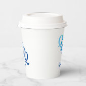 Paper Cup - Schattige Initialen, Name in Blues Pappbecher (Links)