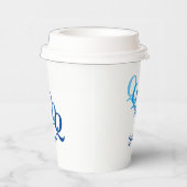 Paper Cup - Schattige Initialen, Name in Blues Pappbecher (Rechts)