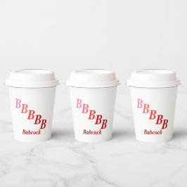 Paper Cup - Schattige Initialen, Name in Reds Pappbecher