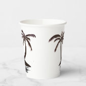 Paper Cup - Silhouette der Tropeninsel Pappbecher (Links)