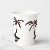Paper Cup - Silhouette der Tropeninsel Pappbecher (Rechts)