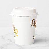 Paper Cup - Stepped Initials, Name in Browns Pappbecher (Links)