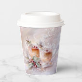 Paper cup-White Victorian Christmas Pappbecher (Vorderseite)