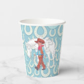 Paper Cup Young Cowboy and Pferd Pappbecher (Rückseite)