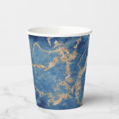 Paper Cups (236 ml) - Blue & Gold Pattern Pappbecher (Links)