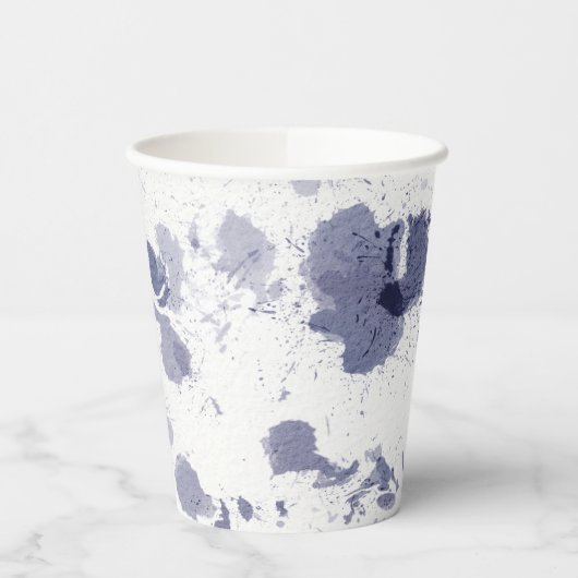 Paper Cups (236 ml) - Blue Pattern Pappbecher (Links)