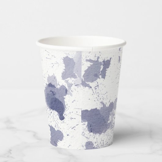 Paper Cups (236 ml) - Blue Pattern Pappbecher (Rechts)