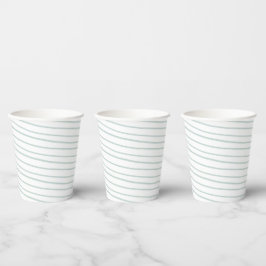 Paper Cups (236 ml) - Blue Stripes Pappbecher
