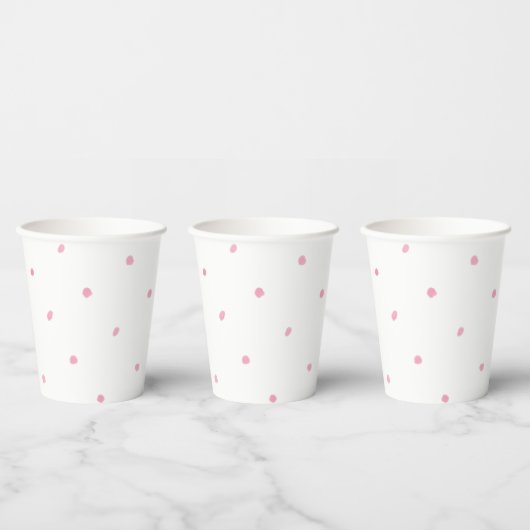 Paper Cups (236 ml) - Pink Dots Pappbecher (Multi)