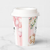 Paper Cups Baby Dusche Danke Pink Girl Bear Pappbecher (Rechts)