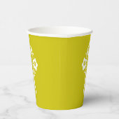 Paper Cups Floral Cross Yellow Pappbecher (Rechts)