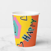Paper Cups "Hanukkah Happy Bright Art" 8 oz. Pappbecher (Rückseite)