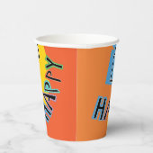 Paper Cups "Hanukkah Happy Bright Art" 8 oz. Pappbecher (Rechts)