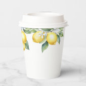 Paper Cups Lemon Zitrus 1. Geburtstag. Pappbecher (Rückseite)