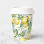 Paper Cups Lemon Zitrus 1. Geburtstag. Pappbecher (Rückseite)