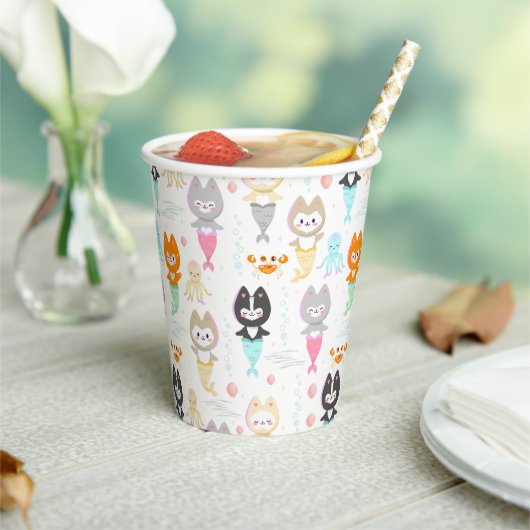 Paper Cups Nautic Thema Geburtstag. Pappbecher (In Situ)