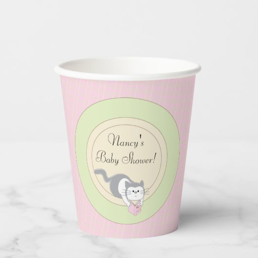 Paper Cups "Pink/Build-a-library" 8 oz. Pappbecher (Vorderseite)
