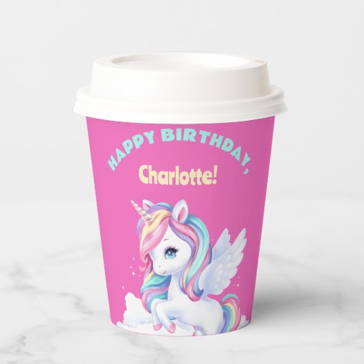 Paper Cups to a magical birthday party. Pappbecher (Vorderseite)
