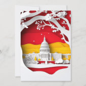 Paper Cut Design Washington DC Karte (Vorderseite)