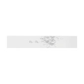 Paper Cute White 3D Roses Wedding Einladungsbanderole (Flach)