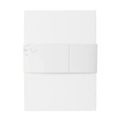 Paper Cute White 3D Roses Wedding Einladungsbanderole (Rückseitenbeispiel)