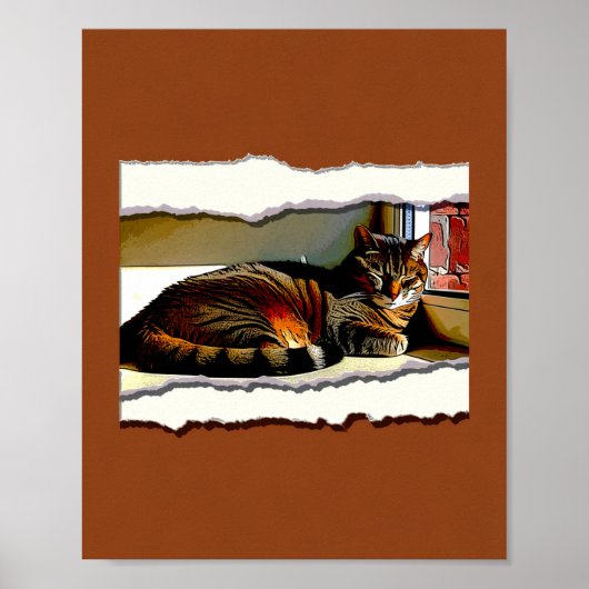 Paper Cutout Resting House Art Print Poster (Vorne)