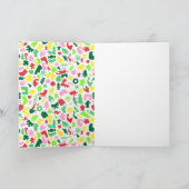 Paper Cutouts Moderne Abstrakte Weihnachtsfotokart Feiertagskarte (Innenseite)