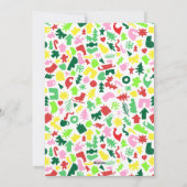 Paper Cutouts Moderne Abstrakte Weihnachtsfotokart Feiertagskarte (Rückseite)