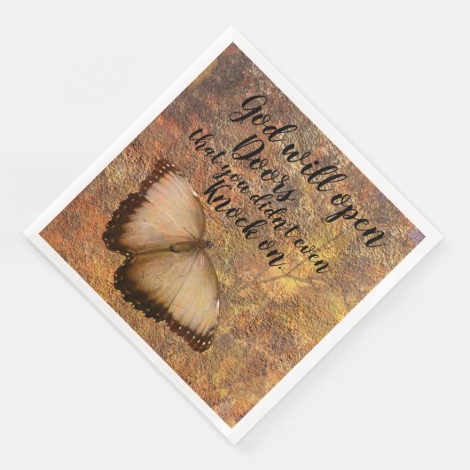 Paper Dinner Napkin Gott öffnet Türen Religiöse Serviette (Ecke)