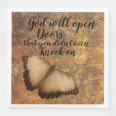 Paper Dinner Napkin Gott öffnet Türen Religiöse Serviette (Vorderseite)