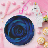 Paper Dinner Plate HAMbyWG Blue Rose Pappteller (Party)