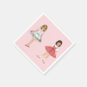 Paper Doll Party Napkins Serviette (Ecke)