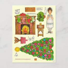 🤶 Paper Doll Vintag Toy Postkarte