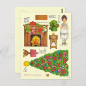 🤶 Paper Doll Vintag Toy Postkarte (Vorne/Hinten)
