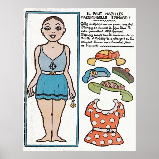 Paper Doll, Woman Beach, Frankreich Poster (Vorne)
