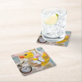 Paper Duck Coaster Rechteckiger Pappuntersetzer (Vor Ort)