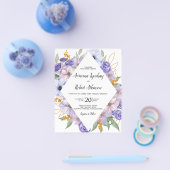 PAPER Dusty Lila Floral Wedding Einladung Flyer (Einzeln)
