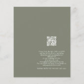 PAPER Einfache Sage QR Code Bohemische Hochzeit Ei Flyer (Hinten)