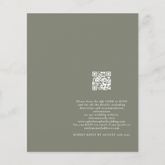 PAPER Einfache Sage QR Code Bohemische Hochzeit Ei Flyer (Hinten)