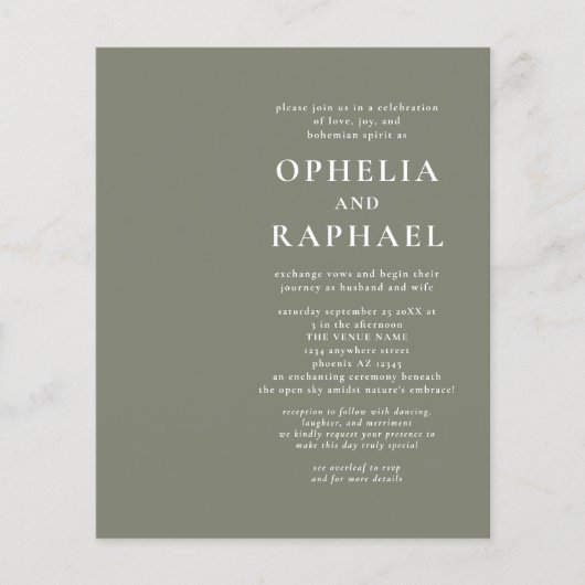 PAPER Einfache Sage QR Code Bohemische Hochzeit Ei Flyer (Vorne)