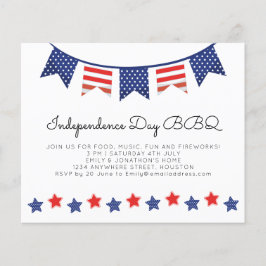 PAPER Einfache Stars Bunting 4th July BBQ Flyer