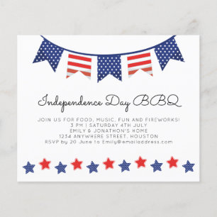 PAPER Einfache Stars Bunting 4th July BBQ Flyer