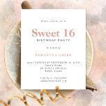 PAPER Einfache Textblüte Sweet 16 Geburtstag Einla Flyer<br><div class="desc">PAPER Einfache Text rot Sweet 16 Geburtstag Einladung. Eine vollständig anpassbare,  preisgünstige PAPER,  keine Karte,  kleinere 4, 5 x 5, 6 Zoll Alternative ohne Umschläge (A6 ist die nahe Größe,  um zu passen).</div>